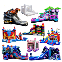 En promotion : Château gonflable commercial pour enfants en PVC, avec toboggan aquatique intégré, pour aire de jeux extérieure