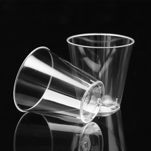Klein 60ml transparant wegwerpbekerje van PS plastic, 2oz doorzichtig bekertje - Product Image 3