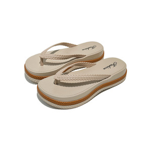 Zeppe da spiaggia estive personalizzate da <span class=keywords><strong>donna</strong></span> alla moda con soletta in PVC con sandali antiscivolo stile esterno pantofole da bagno stile primavera - Product Image 3