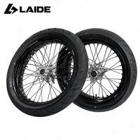 Ensemble de roues à rayons Supermoto Sur Ron Ultra Bee 17 pouces 17x2.5 17x3.5 avec pneus et chambres à air multicolores, montage direct pour moto tout-terrain électrique