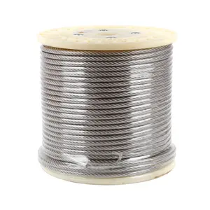 Stainless Steel 304/316 Wire Rope 1 * 7 Structure 0.3mm-5mm Diameter Guardrail Lifting Fishing Line Free Cutting Steel Non-alloy