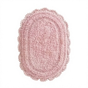 Eco-Friendly Bath <b>Mat</b> <b>Set</b> Solid Pattern Crochet Border Soft Absorbent Non-Slip <b>Bathroom</b> Floor Rug Alternative SEO Titles - Product Image 1