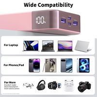 NOBIS Chargeur portable mince haute capacité 20000mAh 90W PD, sortie 90 Watts, charge rapide, batterie externe pour ordinateur portable et téléphone