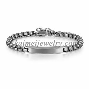 Bracelets tendance pour Couples, 5mm, <span class=keywords><strong>gourmette</strong></span>, chaîne d'identification, Bracelets gravés personnalisés pour cadeau personnalisé - Product Image 1
