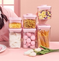 Ensemble de récipients hermétiques de marque personnalisée pour le stockage des aliments Contenants pour aliments secs de céréales en plastique Boîte de stockage pour spaghettis sans BPA