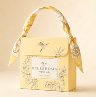 Boîte Cadeau de Luxe Personnalisée Écologique avec Embossage, Poignée en Soie, Style Nordique, pour Bougie Parfumée et Diffuseur à Bâtonnets