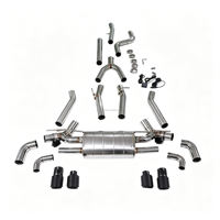 Système d'échappement pour BMW Série 5 540i G30 B58 3.0T 2017-2023 SS304 avec double valve, silencieux simple, embouts quadruples, tuyau CatBack