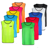Vestes de football légères de couleur unie en gros, maillot de football, gilets d'entraînement de football pour enfants et adultes