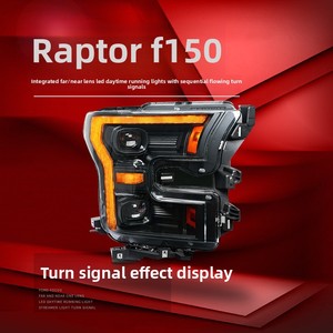 MT 2015-2020 F-150 Raptor 24V 55W Gruppo Fari Anteriori con LED DRL, Indicatori <span class=keywords><strong>di</strong></span> Direzione Sequenziali e Lenti a Proiezione - Product Image 3
