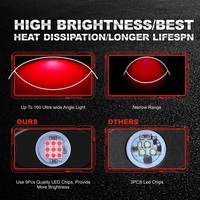 Luces de roca LED rojas IP67 impermeable Underglow rueda bien guardabarros luces para camiones sedanes coche SUV carrito de Golf