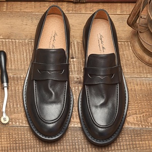 High-quality Best-selling Men's Loafers, Fashionable Men's Leather <b>Shoes</b>, Cowhide Design, Custom-made Formal Dress <b>Shoes</b>. - Product Image 5
