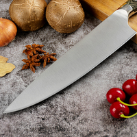 Couteau de chef de cuisine écologique en acier inoxydable 3Cr13 de 8 pouces avec manche ergonomique en bois Pakka et boîte cadeau