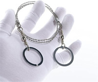 Accessoires de camping et de randonnée en plein air, scie à câble de poche en acier inoxydable, couteau à câble pour la randonnée et la survie