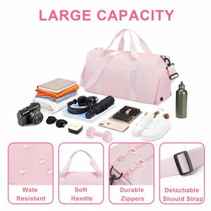 กระเป๋าเดินทางอเนกประสงค์สำหรับผู้หญิง กระเป๋าใส่ของสำหรับออกกำลังกาย กันน้ำ พร้อมช่องใส่รองเท้า - Product Image 6