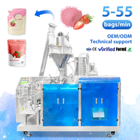 Automatische poederzakverpakkingsmachine voor fabrieksverkoop, voor aardbeienpoeder, fruitpoeder, staande zakken met ritssluiting, vul- en verzegelmachine