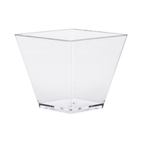 Boîte alimentaire carrée transparente jetable en PET écologique pour sushi, hamburger, salade