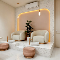 Aménagement intérieur personnalisé pour salon de manucure, mobilier de manucure, équipement de salon de beauté et organisation complète du magasin pour espace commercial de bar à ongles