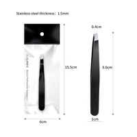 Pinzas para Cejas Personalizadas de Acero Inoxidable Antiestáticas en Negro, Rosa y Dorado con Punta Biselada para Depilación de Marca Propia