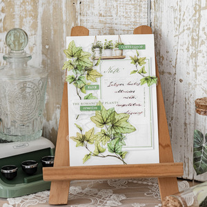Série <span class=keywords><strong>Atelier</strong></span> Plantes Vertes : Carnet d'Accompagnement aux Plantes en Aquarelle, Pack d'Autocollants Décoratifs DIY, Décoration Série <span class=keywords><strong>Atelier</strong></span> Plantes Vertes - Product Image 4