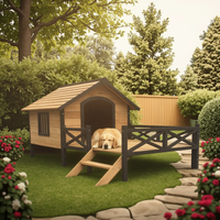 Groothandel Houten Hondenhok Outdoor Houten Hondenkennel Met Balkon