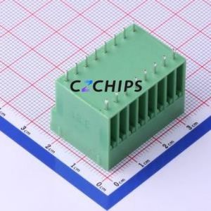 KF2EDGVH-3.81-2*8P Plug-in Terminal Block Through hole,P=3.81mm Connector Board-to-Board / Socket - Closed 2x8P 3.81mm Green - Product Image 2