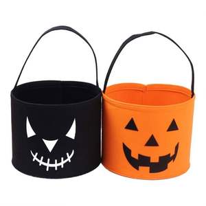 Seau de rangement en feutre pour Halloween, grande capacité, motif dessin animé, sac de transport pour enfants, sac de rangement pour bonbons de Pâques - Product Image 1