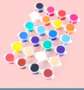 Pintura acrílica ecológica para niños, juego de pintura acrílica de 3ml, <span class=keywords><strong>12</strong></span> colores, venta al por mayor - Product Image 4