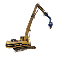 Suministro de fábrica Accesorios de maquinaria de construcción Excavadora Brazo de pluma de apilamiento Martillo de apilamiento de 10-30 metros para excavadora de 20-100 toneladas