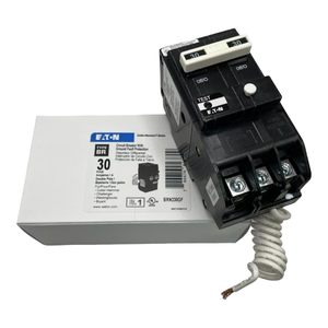 Interruptor de Circuito GFCI Eaton BRN230GF, 30 A, 2 Polos, Protección Contra Fallas a Tierra, Cable Neutral - Product Image 1