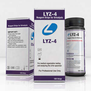 Bandelettes de test rapide de réactifs anti-contaminations pour analyseur <span class=keywords><strong>urinaire</strong></span> à 4 paramètres, bandelettes urinaires pour urinalyse - Product Image 4