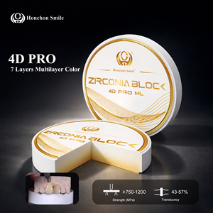 Blocs de zircone céramique dentaire 4D Pro, fabricant de blocs de zircone CADCAM, bloc de zircone dentaire multicouche - Product Image 5