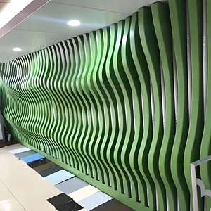 Cloison <span class=keywords><strong>de</strong></span> séparation intérieure Décoration murale extérieure Lames <span class=keywords><strong>de</strong></span> bandes métalliques en aluminium Panneaux <span class=keywords><strong>de</strong></span> revêtement <span class=keywords><strong>de</strong></span> <span class=keywords><strong>mur</strong></span> rideau <span class=keywords><strong>de</strong></span> façade - Product Image 6