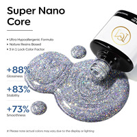 Platinum Glitter Gel Vernis À Ongles 15ml Scintillant Brillant Argent Gel Soak Off LED Nail Art Gel pour DIY Manucure Salon Cadeau De Noël