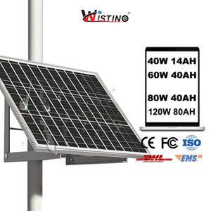 Wistino 40W 60W 80W 120W panneau solaire extérieur à énergie renouvelable pour caméra web meilleurs panneaux solaires au <span class=keywords><strong>monde</strong></span> - Product Image 1