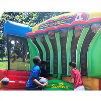 Toboggan gonflable commercial 4 en 1, jeu sportif portable en PVC pour le tir à la cible de carnaval