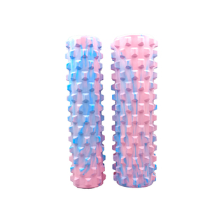 Rodillo de masaje EVA de PVC compacto con punta flotante suave de 18 pulgadas para aliviar el dolor de espalda, rodillos de espuma de Yoga de camuflaje rosa y naranja - Product Image 5