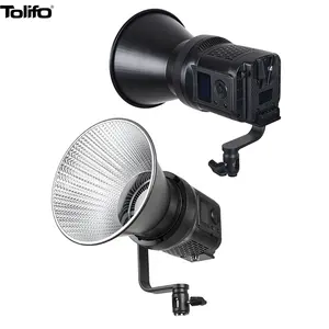 TOLIFO taşınabilir 135W SK-120DS COB stüdyo Video ışığı filme fotoğraf ışığı uzaktan reflektör adaptörü ile