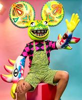 Costume de performance flamenco graffiti coloré en EVA avec grande tête, pour défilé de carnaval, spectacle de scène, festival, adulte unisexe