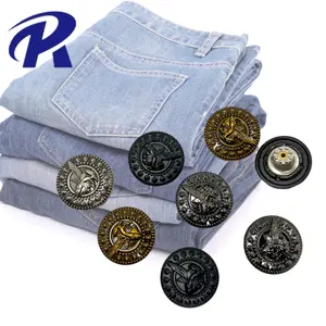 2024 High Quality Metal Elastic Denim Buttons Brass Buttons With Rivets For Jeans