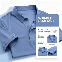 Polo bleu à manches courtes et col pour homme – Style urbain décontracté, coupe simple et basique, idéal pour le quotidien et les activités en extérieur