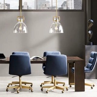 Luminaire suspendu de luxe pour salle à manger villa de style américain Unique Creative Simple Design Foyer Front Desk Bar Counter Glass New