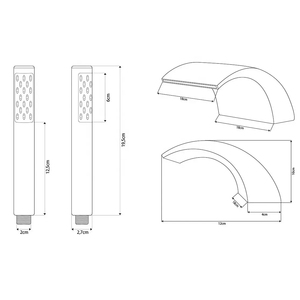 Phòng tắm lưu vực vòi <span class=keywords><strong>3Way</strong></span> bồn tắm vòi nước sàn cài đặt lưu vực vòi đồng thau vòi cầm tay vòi phun kết hợp - Product Image 5