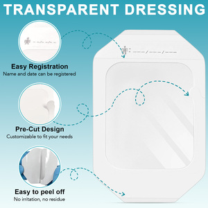 เอไลเม่ แผ่นปิดแผลแบบใส ขนาด 5.9x7.87 นิ้ว ป้องกันการแพ้ กันน้ำ ระบายอากาศได้ดี สำหรับดูแลบาดแผล - Product Image 2