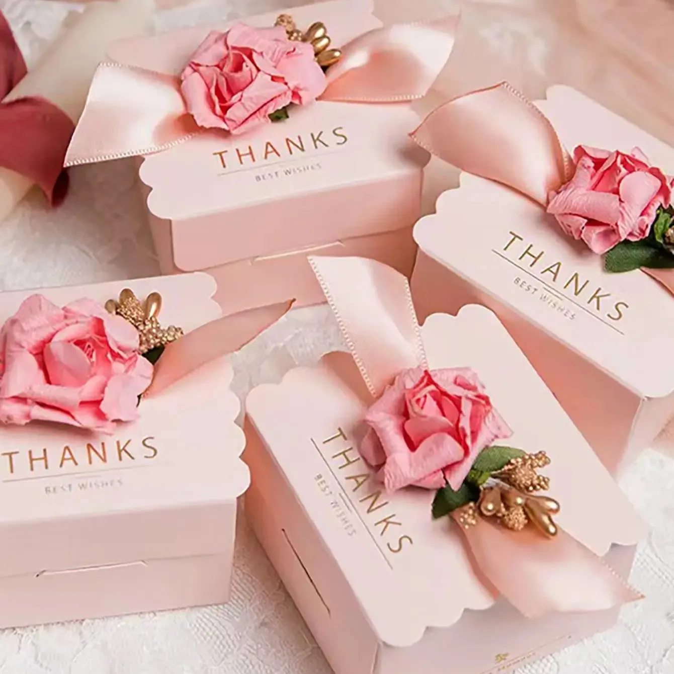 Quà Tặng Tùy Chỉnh Wedding Favor Ngọt Takeaway Đóng Gói Hộp Giấy Truffle Bánh Bao Bì Sô Cô La Macaron Cupcake Hộp