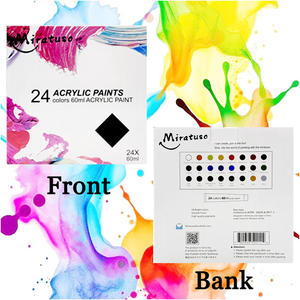Profesional 24 colores pintura acrílica artista 60ml pigmento para colorear pintura acrílica para dibujar - Product Image 2