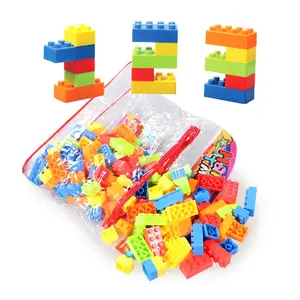 Bloques de construcción de plástico con cierre de cremallera para niños, juguetes educativos clásicos, Mega bloques
