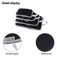 Juego de 4 Cubos de Compresión Expandibles para Empacar, Bolsas Organizadoras de Equipaje de Viaje de Poliéster, Accesorios de Viaje
