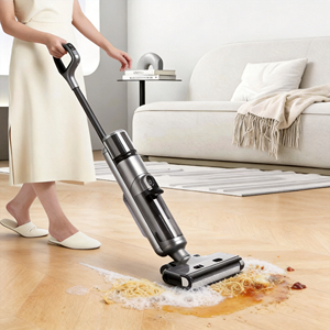Aspirateur serpillière sans fil portable 2-en-1 pour sols durs, avec fonction autonettoyante, autonomie de 55 min, compatible VR et nettoyage des bords - Product Image 1