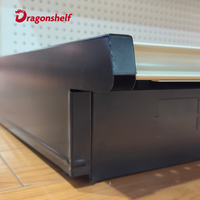 Étagères de gondole double face personnalisées, étagères de présentation publicitaire pour supermarchés, en métal et en bois, fabriquées en fer