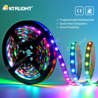 Bande lumineuse LED WS2815 12V adressable individuellement RGBIC 30 60 144 pixels Couleur de rêve WS2815 Bande lumineuse LED